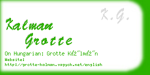 kalman grotte business card